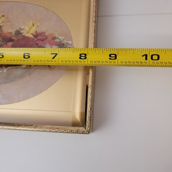 Vintage Gold Toned Frame Art Optional Oval Deep Insert 8x6in Wall Hanging Shelf - Picture 16 of 16